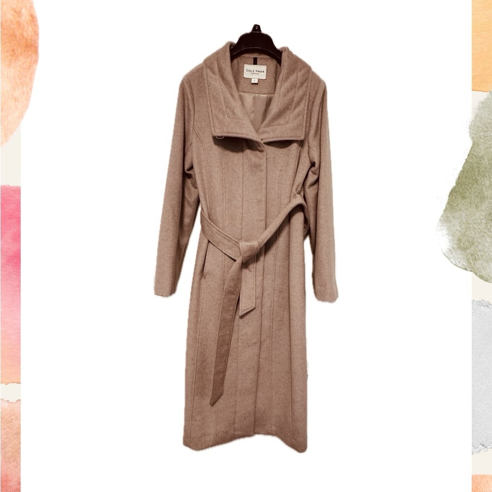 Cole Haan Taupe Wool Coat